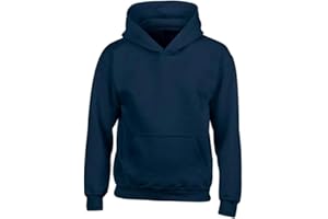 Urban Road Kids Heavy Blend Plain Hoody Hooded Sweatshirt Top for Boys & Girls