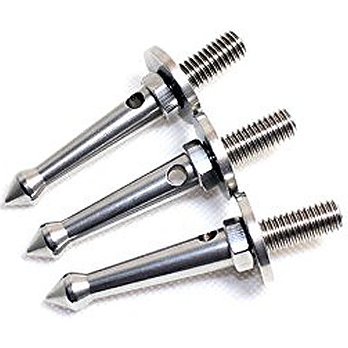 FIRST2SAVVV 3 Stück Edelstahl Felsklauen Einbeinstativ Spikes Fuß Set für Stativ (zB für Bogen Manfrotto Gitzo Stative)-LLX-JD-DM-01 - 4
