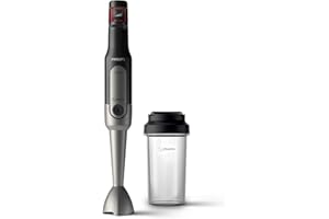 ‎VERSUNI Philips Stabmixer – 800W, mit Spritzschutz, ProMix und SpeedTouch, weiß (HR2650/90)