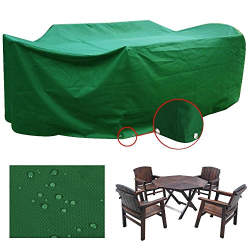 Yahee Wasserdichte Schutzhülle Hülle Abdeckung für Gartenmöbel Bank Tisch 135x135x75cm - 8