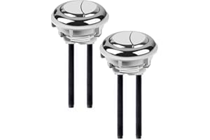 Lokatall Botón de inodoro de doble pulsación, paquete de 2 botones de repuesto para tanque de inodoro, botón de tanque de inodoro con diámetro roscado de 48 mm (redondo)