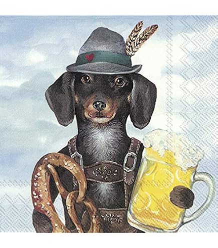 Oktoberfest Servietten Mit Bierkrug-Motiv – 33x33 Cm, 20 Stück