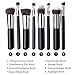 Annengjin®8PCS Makeup Brushes Professional Cosmetics Make up Brush Set Eyeshadow Eyebrow Cosmetics Tools Kit (Black handle+ Silver tube)