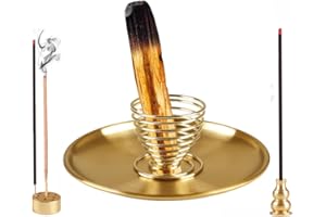 DesignBox 4 in 1 Incense Holder for Sticks, Stainless Steel Incense Burner with Ash Catcher for Home Decor Yoga Meditation