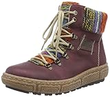 Synthetik Rieker Damen Z7943 Kurzschaft Stiefel, Rot (wine/kastanie/orange-multi/35), 39