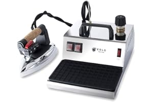 AEOLUS EOLO HOME & PROFESSIONAL EOLO Sistema Stirante Professionale Ferro da Stiro con Paravapore Caldaia in Rame a Risparmio Energetico A++ Resistenza Esterna Anticalcare Corazza Acciaio Inox Garanzia 5 Anni - GV01 Inox