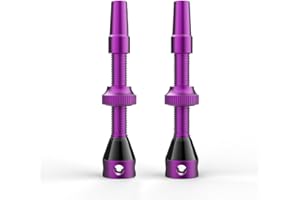 Shredr. Set di valvole Tubeless, viola, valvole Presta per pneumatici senza tubeless, alluminio super leggero, rosa anodizzato, valvola francese, 44 mm, per cerchi tubeless normali