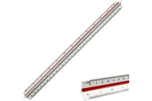 EIH1 Règle d'architecte triangulaire Règle triangulaire Regle Dessin Echelle/regle en plastique triangulaire pour architecte ingénieur étude d'architecture métrique 1:100 1:200 1:250 1:300 1:400 1:500