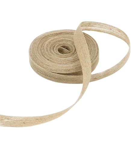 6 rotoli di nastro di iuta naturale, 1,5 cm, fine, vintage, in iuta, per regalo, matrimonio, tavolo da pranzo, bouquet, decorazione (30 m