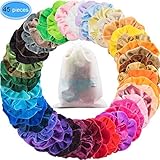 EAONE 45 Colors Hair Scrunchies Velvet Elastic Hair Ties Scrunchy Hair Bands Ponytail Holder Headbands for Women Girls Hair Accessories, 45 Pieces