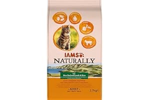 IAMS Naturally Adult Dry Cat Food Lamb & Rice 2.7KG