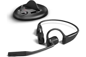 Avantalk Lingo N21 - Casque sans Fil Open-Ear avec Micro Perche Antibruit & Station de Charge, Écouteurs Bluetooth 5.3 pour PC, Ordinateur & Téléphones, 15h Autonomie, Léger & Confortable