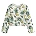 Produktbild FeiBeauty 2018 Herbst Winter Damen Ananas Druck Tops Rundhals Sweatshirt Lange Bluse für Damen Herbst Frühling Strickjacke Outdoorbekleidung Oberteile