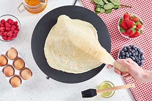 Andrew James 1200 Watt Professioneller, elektrischer Crêpes-Maker – Inklusive Teigverteiler, Holzspatel, Ölpinsel und Teigkelle – 2 Jahre Garantie - 7