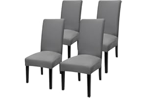 YISUN Dining Chair Covers, Chair Covers for Dining Chairs 4, Stretch Removable Washable Kitchen Chair Covers, Chair Slipcover for Hotel, Dining Room, Ceremony, Banquet Wedding Party