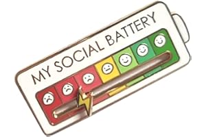 Feaolala LGBT Pins My Social Battery Pin Progress Pride Flag Anstecknadel Pride Emaille Pins Rucksäcke Kleidung Hüte und Geschenk Pins Anstecker