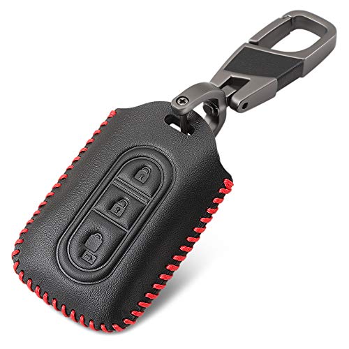 Preisvergleich Produktbild WOQUi Leder Auto Fernschlüsselanhänger Shell Cover Case Halter 3 Taste