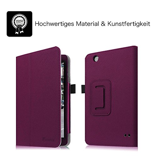 Fintie Odys Syno 8 Hülle Case – Slim Fit Folio Kunstleder Schutzhülle Cover Tasche mit Ständerfunktion und Stylus-Halterung für Odys Syno 20,3 cm (8 Zoll) Tablet-PC, Lila - 2