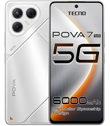 Tecno POVA Slim 5G, Dual SIM, 256GB Storage, 8GB RAM, White