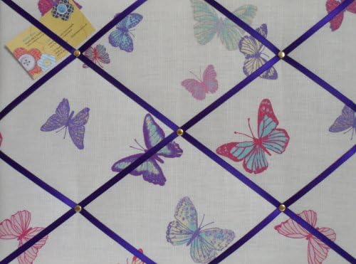 Medium Laura Ashley Summer Meadow Butterfly Hand Crafted Fabric Notice/Pin/Memo Board
