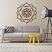 Produktbild JIANGFU Mandala Muster Wand Aufkleber,Mandala Blume Indische Schlafzimmer Wohnzimmer Wandaufkleber Aufkleber Kunst Mural Home (BW)