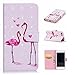 Produktbild iPhone 7 Hülle Leder,iPhone 8 Hülle Leder,LuckyW 3D PU Leder Hülle für iPhone 7/7s/8/8s (4.7 zoll) Ledertasche Flip Wallet Case Kuntsleder im Bookstyle Handyhülle Tasche Protective Shell Folio Klapphülle Standfunktion Magnetverschluss und Karte Halter Kratzfest Staubdicht Etui Bumper Case Cover - Flamingo