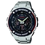 Casio Herren Uhr Multi-Zifferblatt Solarbetrieben mit Edelstahlarmband GST-W100D-1A4ER