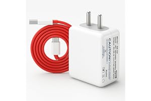 SB 80W SuperVOOC Fast Charger with USB to Type C Cable | 7.3A Mobile Charger Adapter | Supports VOOC, Warp, Dash, Dart & Super Fast Charging | Compatible for OnePlus, Realme, Oppo Smartphones.