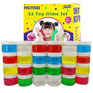 HOTKEI (Pack of 24 Slime) Multicolor Scented DIY Magic Toy Slimy Slime Clay Gel Jelly Putty Set kit Toy for Boys Girls Kids Slime - 50 gm