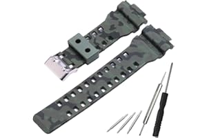 WRISTARMOR Cinturino di ricambio in resina orologio compatibile con Casio GD120 GA-100 GA-110 GA-700 Uomo Cinturino