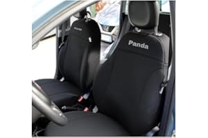 GENERICO Italfodere - Coppia Coprisedili Anteriori Compatibili con Fiat Panda 2012 in Poi III Serie - Accessori Auto Interni - Cotone Accoppiato - Confortevoli e Resistenti - Facili da Installare - Nero