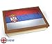 Produktbild Serbia World Cup Flag Cushion Lap Tray Kissen Tablett Knietablett Kissentablett - Holz Effekt Rahmen