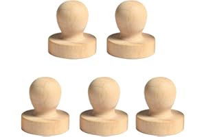 ‎HEALIFTY Healifty 9 Stück Holzstempel Griff für DIY Holz Handwerk Stempel Prägewerkzeug 3.8 * 4cm siehe abbildung