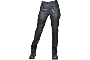 HOMDECR Jean de moto pour femme - Coupe ajustée - Avec protections des genoux et des hanches - Stretch - Coupe ajustée - Pantalon de moto cargo