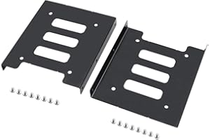2 Pack SSD Mounting Bracket, Yeung Qee 2.5" to 3.5" SSD HDD Hard Disk Drive Bays Holder Metal Mounting Bracket Adapter for PC