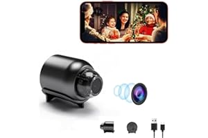 FiveSky Hidden Camera 1080P Wireless WiFi Camera with 140° Wide-Angle Sharable Live Video Home Security Surveillance Cam with Night Vision APP Control Looping Recorder for Indoor Outdoor Car Nanny Cam