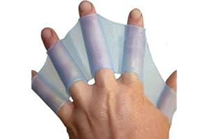 DPWOUM Silicone Swim Gear Fins Hand Webbed Flippers Training Glove Fingers Hand Palm Webbed Flippers Training Gloves Water Resistance，Swimming Aquatic Gloves