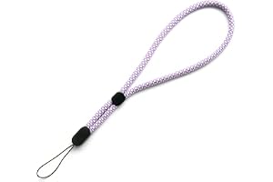 bärge.band® justerbart handledsband, vit-lila | Kort justerbar rem för markering och transport av olika föremål. Tillförlitli