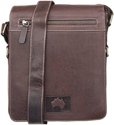 Wombat Luxury Brown Oiled style Leather Netbook, Kindle, ipad Flapover Messenger Style Bag