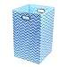 Modern Littles Folding Laundry Basket (Sky Zig Zag)