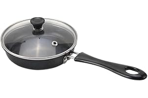 Yuehuamech 4. 7 mini poêles à frire antiadhésives portables en acier inoxydable avec poignée résistante à la chaleur, poêle à omelette pour cuisinière à gaz, plaque à induction