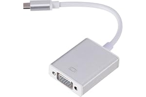 SZJUNXIAO USB-C auf VGA Adapter, Stecker auf Buchse, Kompatibel mit Google Chromebook, MacBook Pro 2020, Lenovo 900, Dell XPS 13