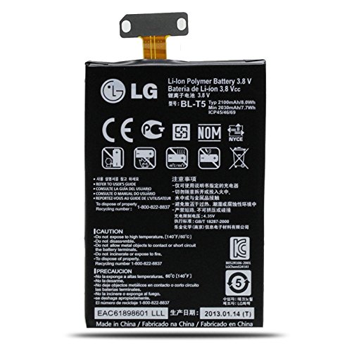 100-Genuine-Original-LG-Battery-BL-T5-For-LG-Google-Nexus-4-E960-Battery-2100-mAh-No-Retail-Packaging-Bulk-Packaged