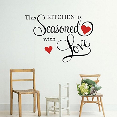 Cita de pared adhesivo THIS KITCHEN IS SEASONED WITH LOVE