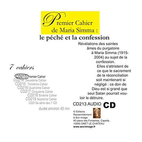 Premier Cahier de Maria Simma - le péché et la confession - livre audio francais Premier Cahier de Maria Simma - le péché et la confession - livre audio francais