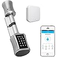 Eazyliv Smart Solutions Cylinder Lock With TTLock APP Keyless Electronic Door Lock BT Digital Password Lock Code Anti-theft Security Door Lock(Door Lock + Gateway)