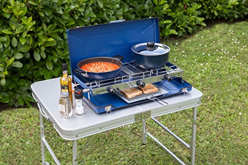 Campingaz Zweiflammkocher Camping Vario Fold, zum Kochen und Überbacken, klappbar, Art. 2000028967, blau - 4