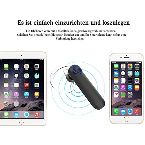 Auriculares Bluetooth DOY Manos Libres Bluetooth Oreja con Mic 18 horas de tiempo de conversaci n y 800 Horas en espera para Trabajar para iPhone Samsung y otros dispostivos Bluetoot--Negros reviews Auriculares Bluetooth DOY Manos Libres Bluetooth Oreja con Mic 18 horas de tiempo de conversaci n y 800 Horas en espera para Trabajar para iPhone Samsung y otros dispostivos Bluetoot--Negros