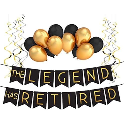 Amazon.co.uk retirement banners and balloons
