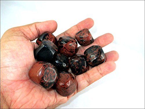 Jet InternationalJet Mahogany Obsidian Tumbled Stone 100 grams Approx. 0.75" to 1"inch High Grade Healing Metaphysical